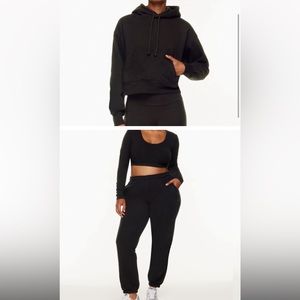 Aritzia TNA Sweatsuit Set: Cozy Fleece Hoodie and Sweatpants